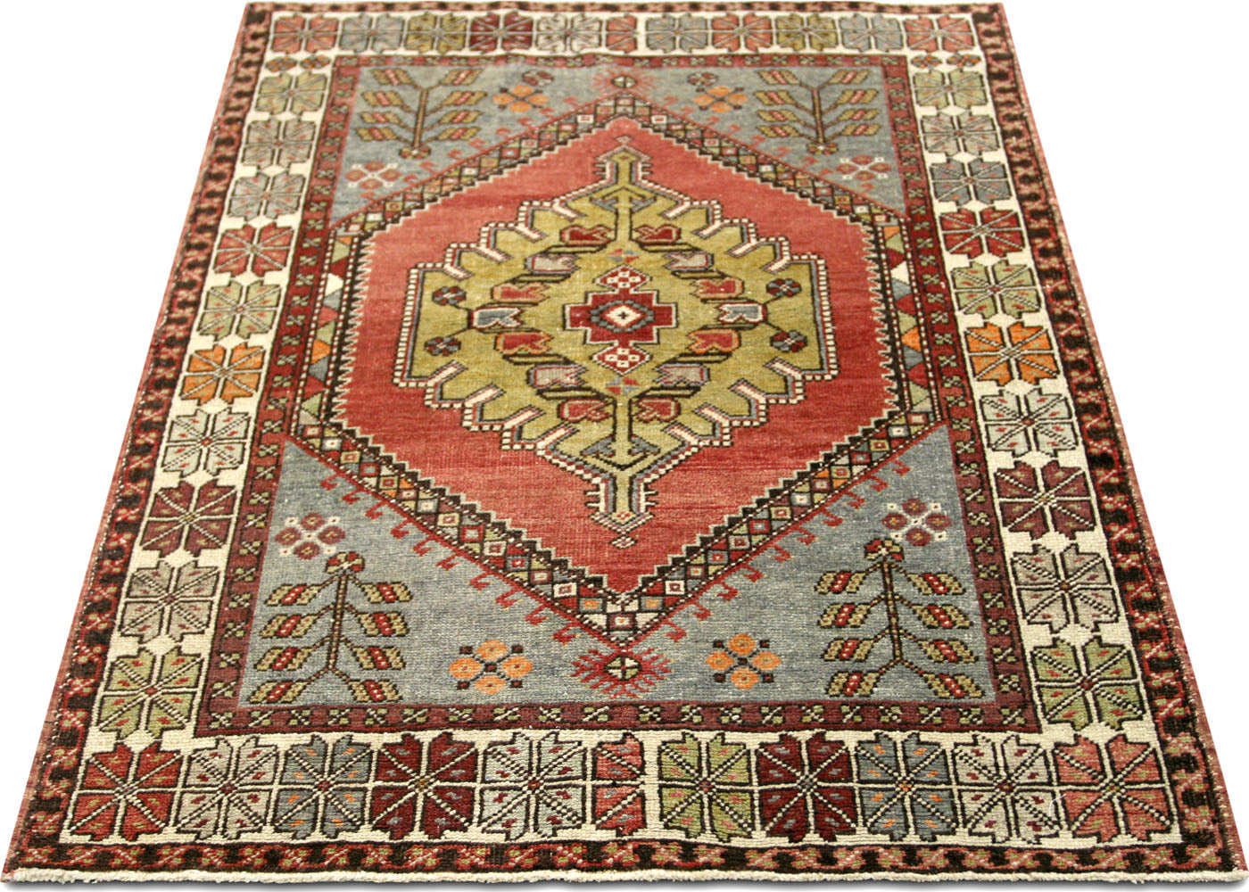 Vintage Turkish Oushak Rug - 3'9" x 5'9"