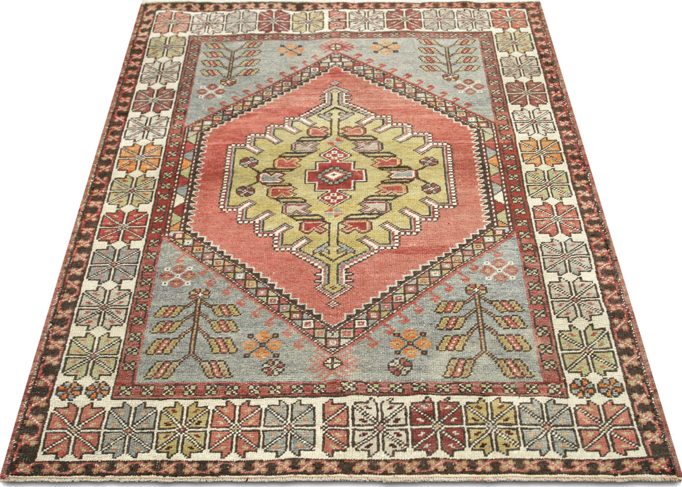 Vintage Turkish Oushak Rug - 3'9" x 5'9"