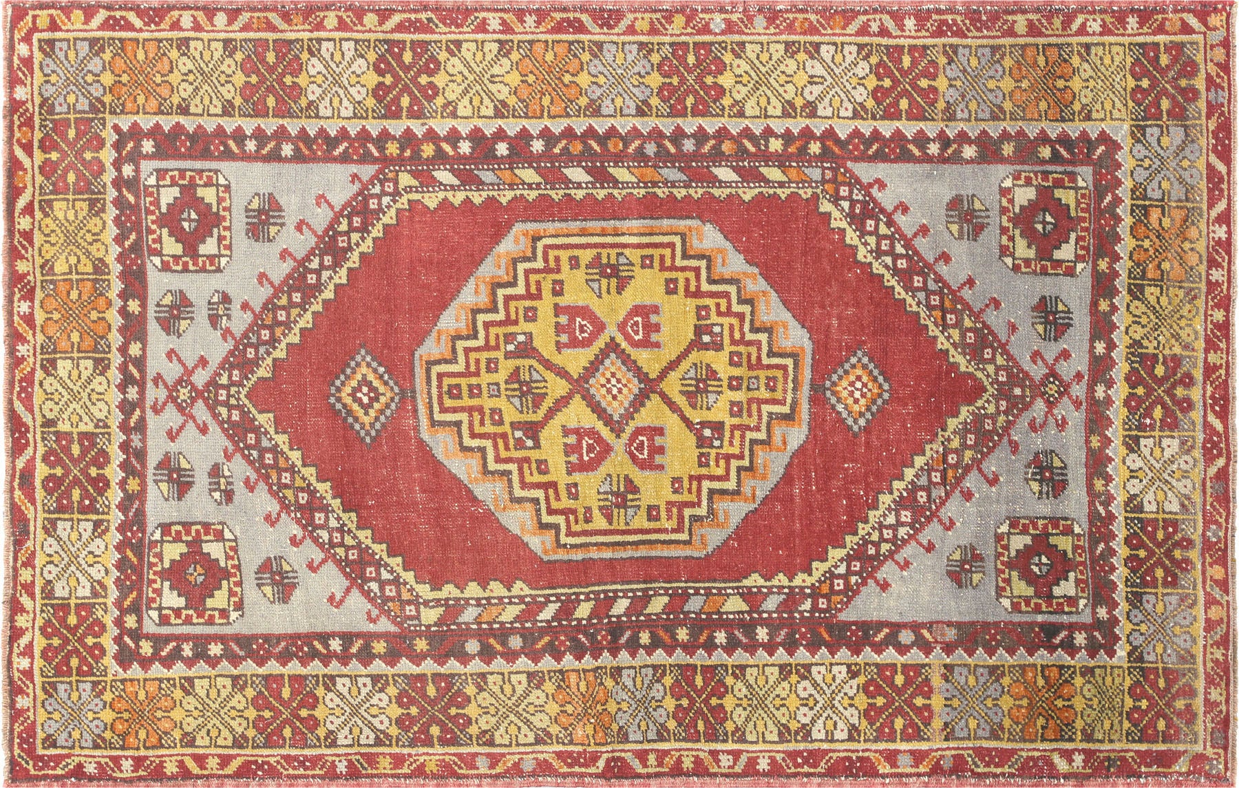 Vintage Turkish Oushak Rug - 3'9