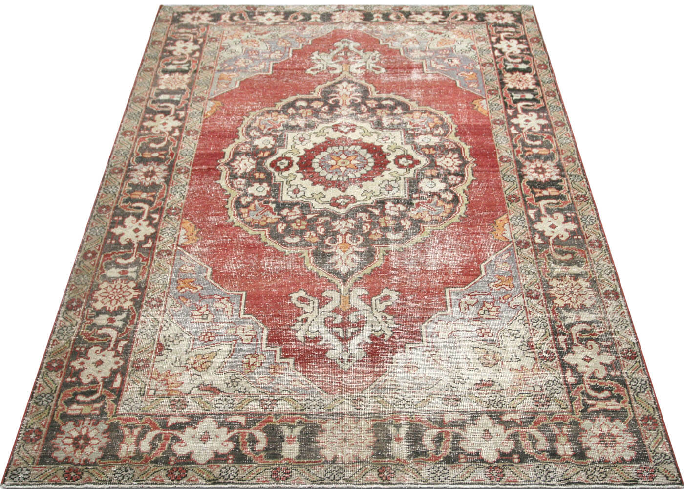 Vintage Turkish Oushak Rug - 7' x 10'3"