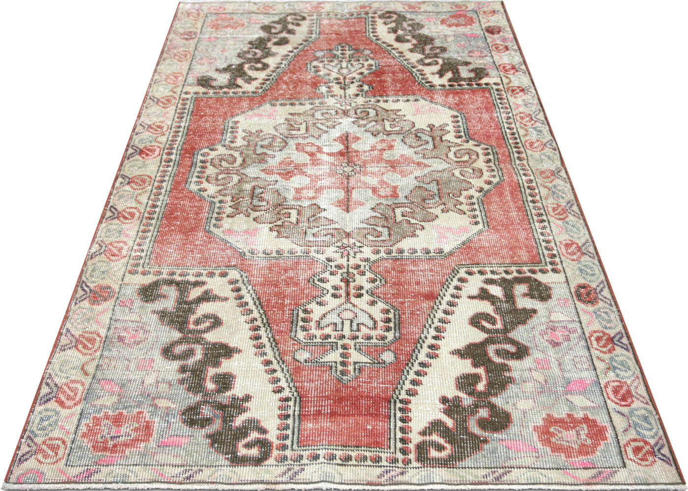 Vintage Turkish Oushak Rug - 4'2" x 6'7"