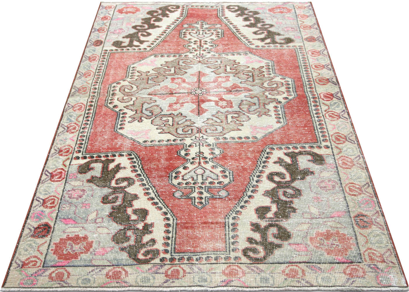 Vintage Turkish Oushak Rug - 4'2" x 6'7"