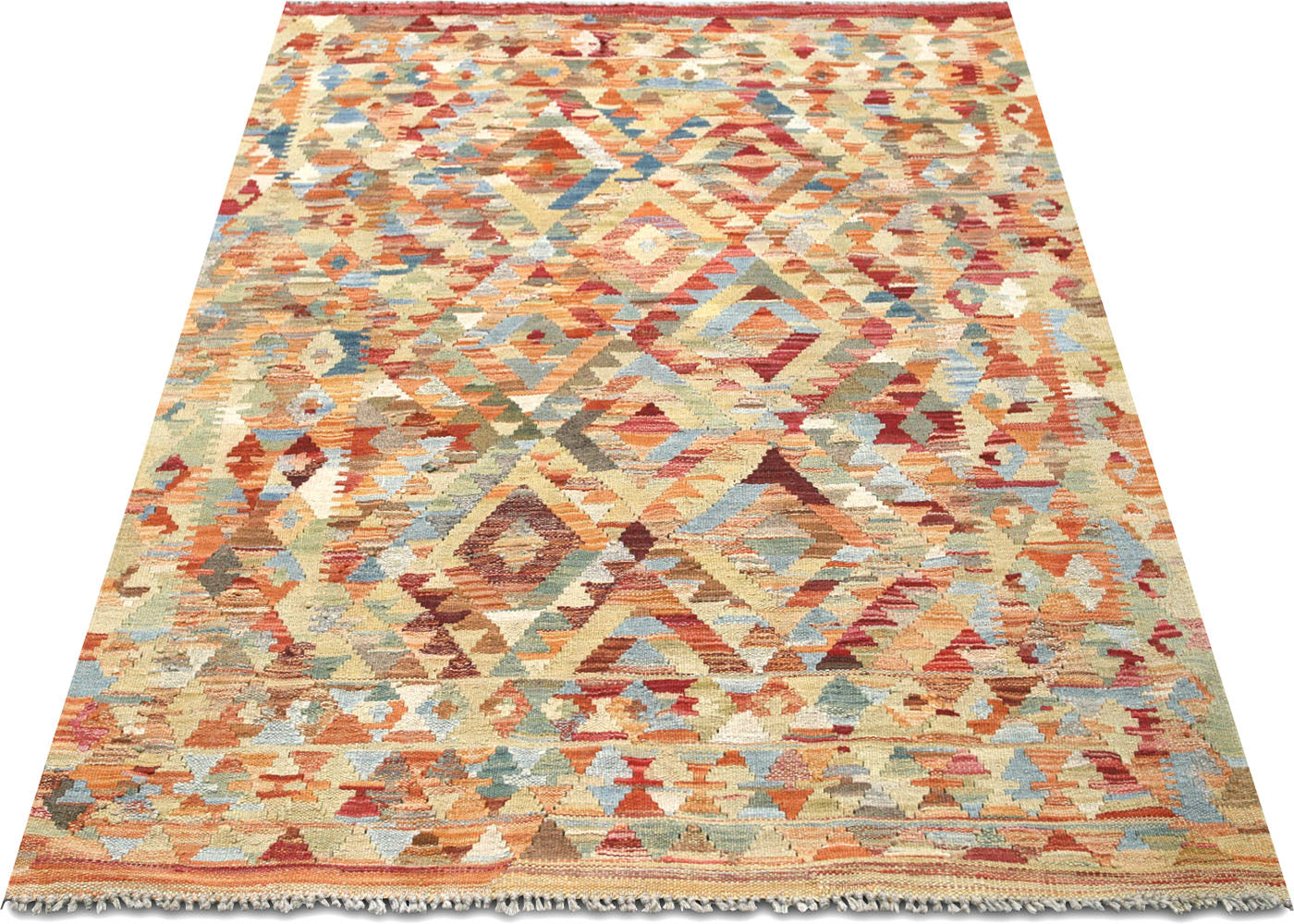 Vintage Afghan Maimana Kilim - 4'1" x 5'9"