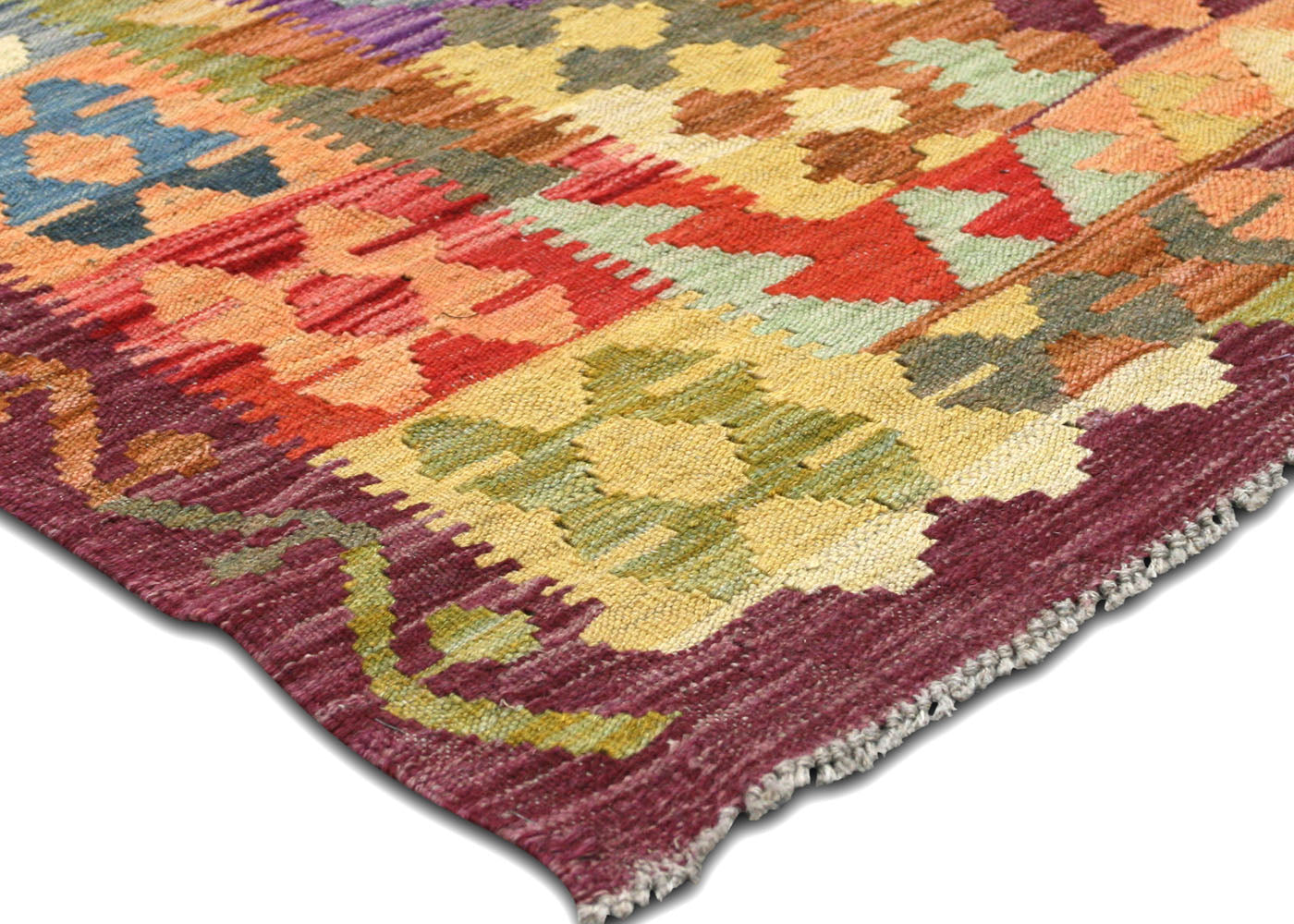 Vintage Afghan Maimana Kilim - 6'10" x 9'6"