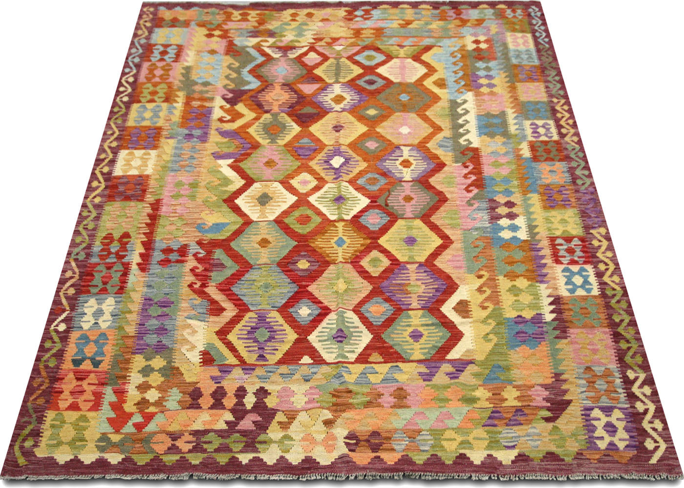 Vintage Afghan Maimana Kilim - 6'10" x 9'6"