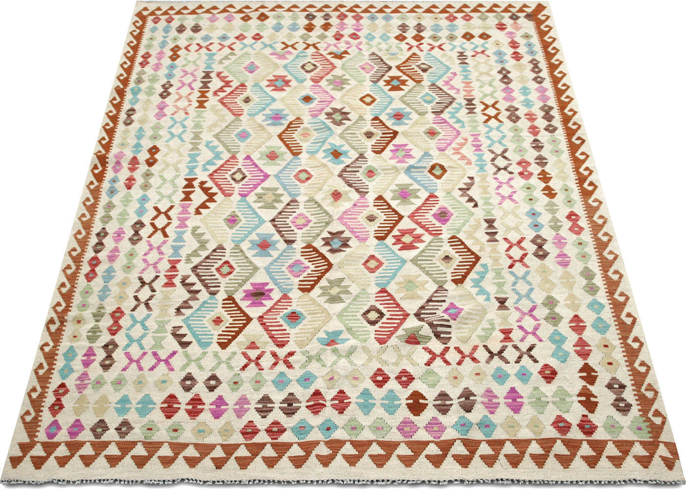 Vintage Afghan Maimana Kilim - 6'7" x 9'8"