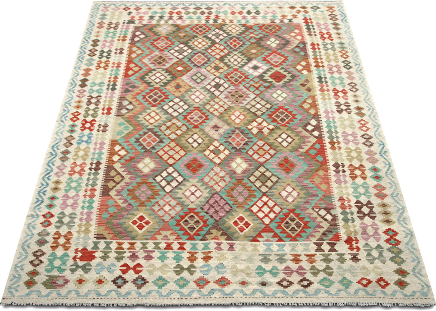 Vintage Afghan Maimana Kilim - 6'9" x 9'7"
