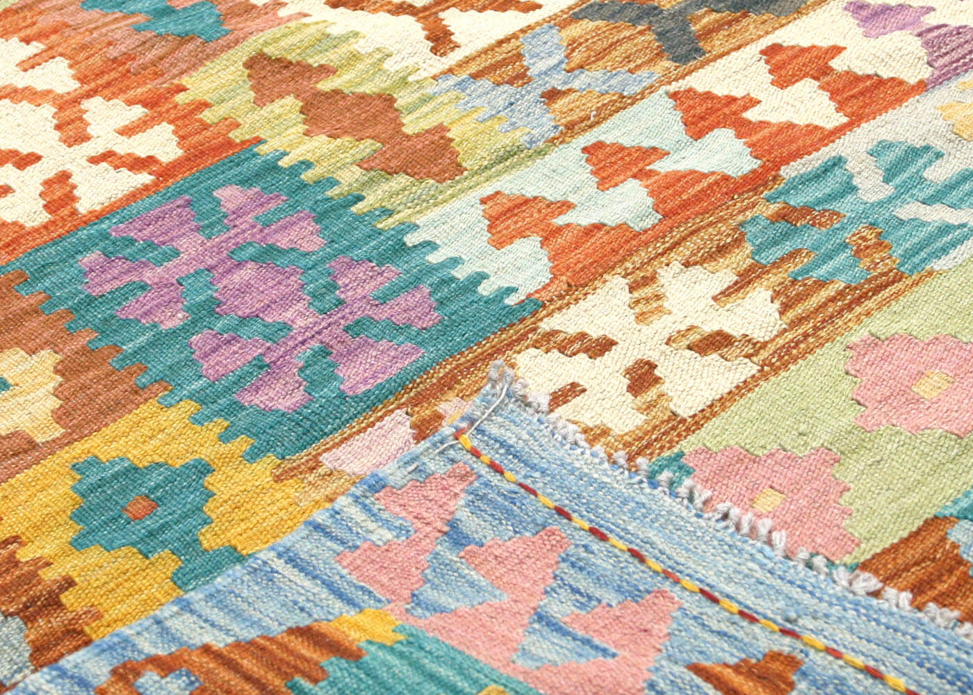 Vintage Afghan Maimana Kilim - 11'11" x 17'9"