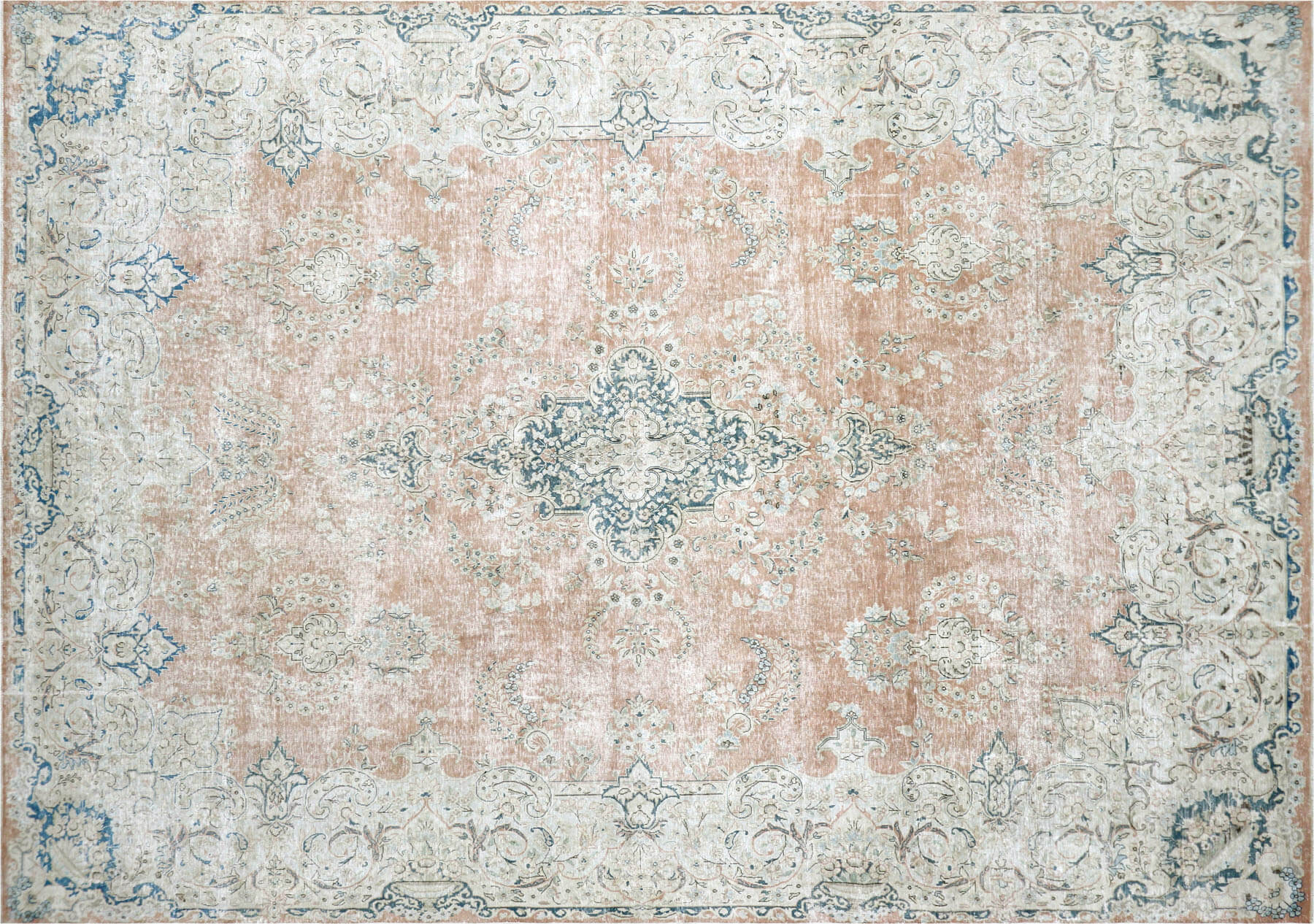 Vintage Persian Kerman Carpet - 9'8" x 13'10"