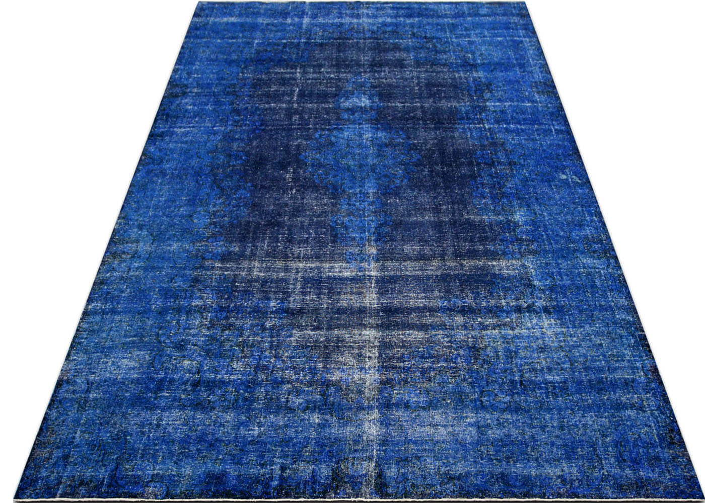 Vintage Persian Kerman Overdyed Rug - 9'10" x 16'9"