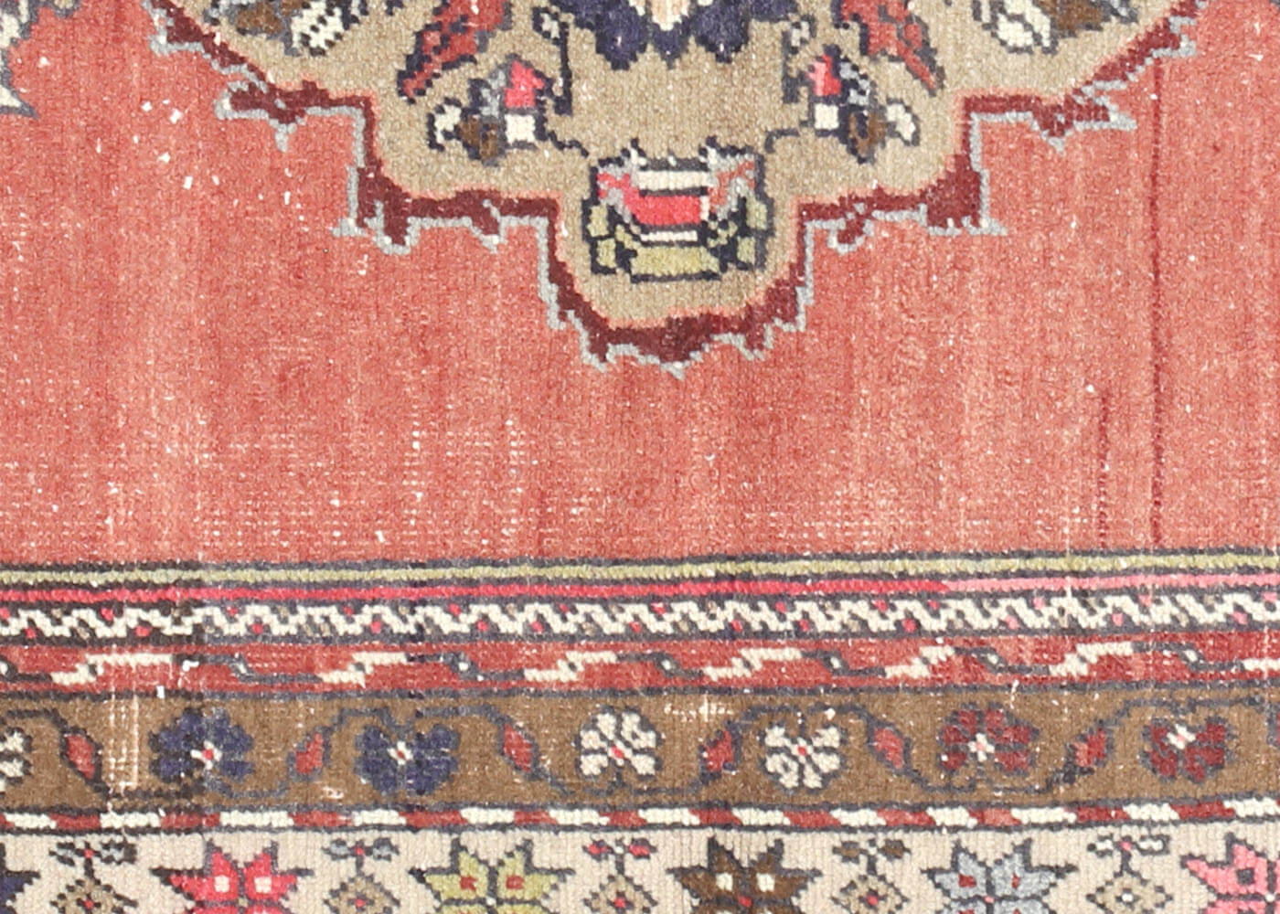 Vintage Turkish Oushak Rug - 3'2" x 6'