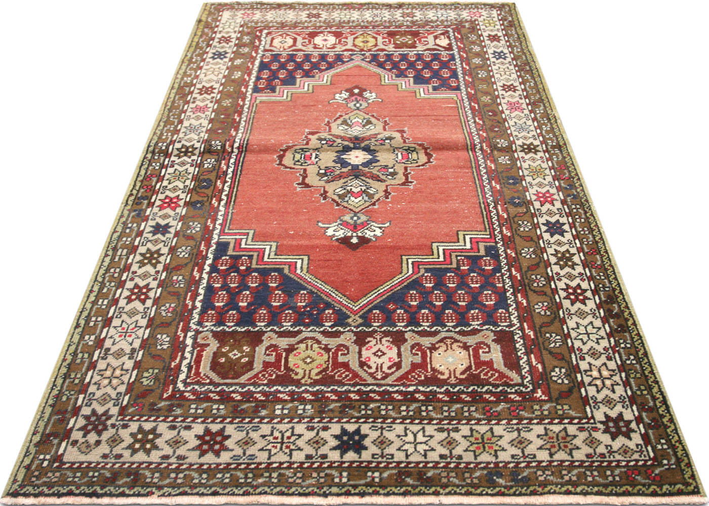 Vintage Turkish Oushak Rug - 3'2" x 6'