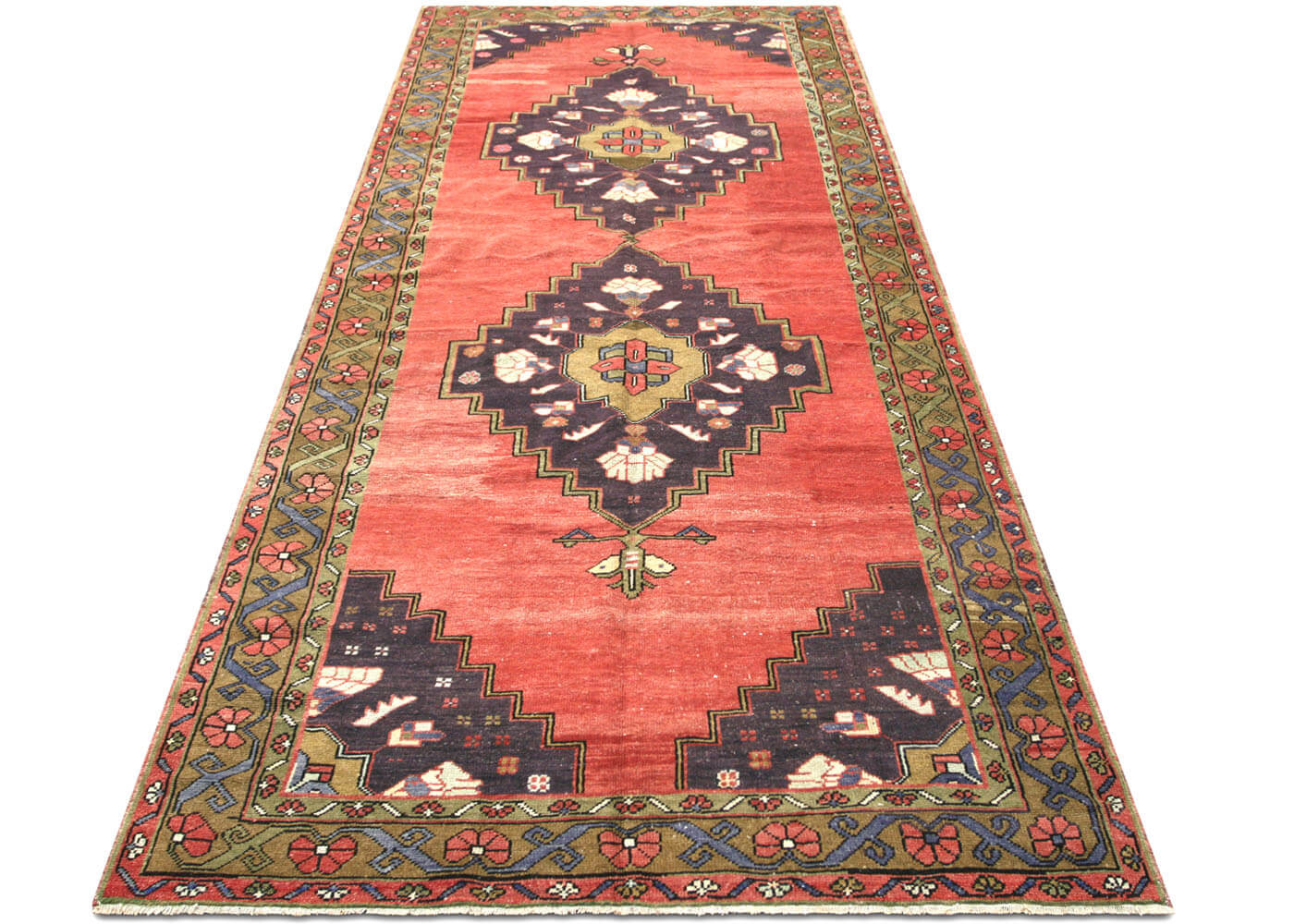 Vintage Turkish Oushak Rug - 5' x 11'1"