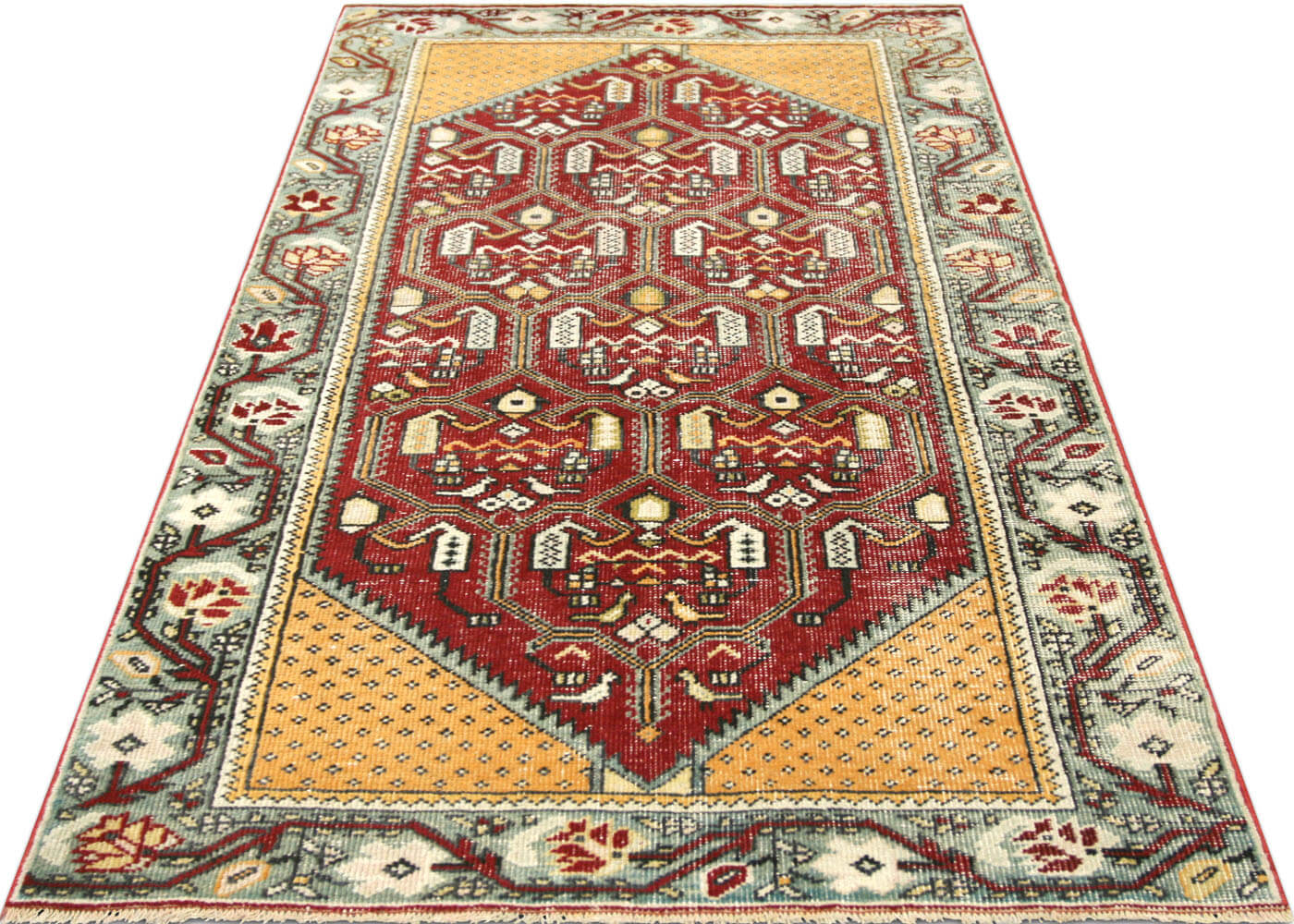 Vintage Turkish Oushak Rug - 3' x 5'2"