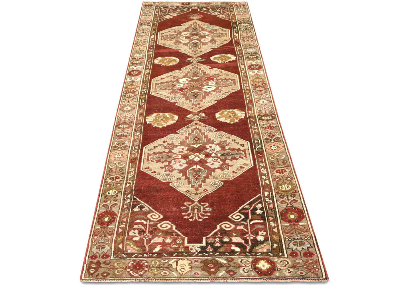 Vintage Turkish Oushak Runner - 3'3" x 10'