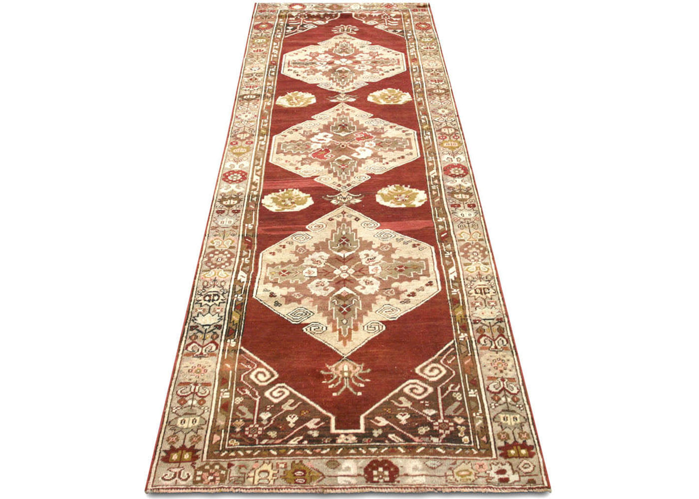 Vintage Turkish Oushak Runner - 3'3" x 10'