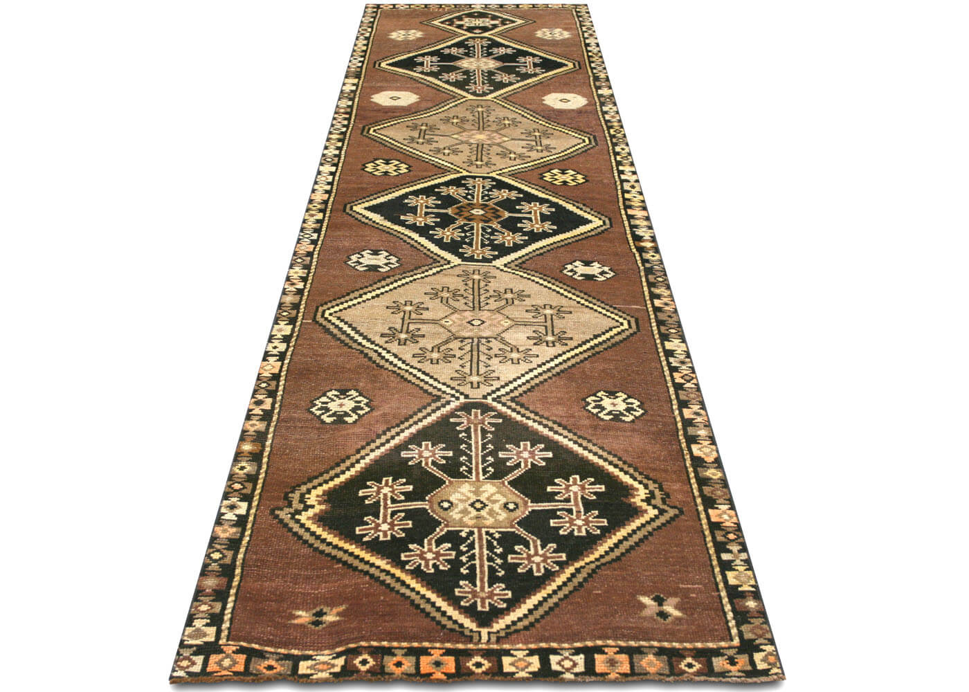 Vintage Turkish Oushak Runner - 3'7" x 12'10"