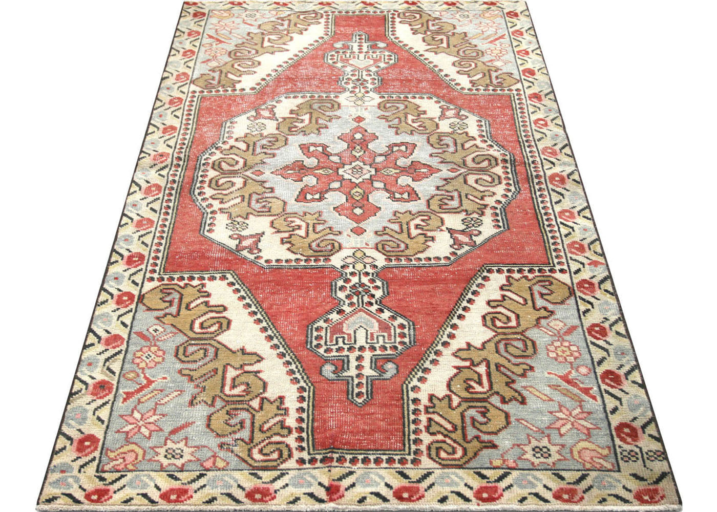 Vintage Turkish Oushak Rug - 4'4" x 7'6"