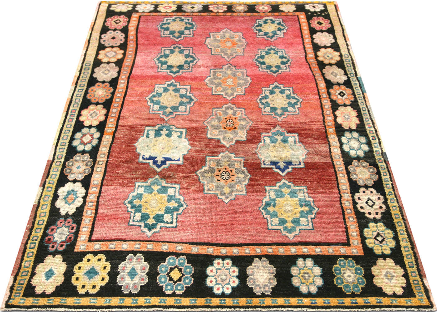 Vintage Turkish Oushak Rug - 5'2" x 7'11"