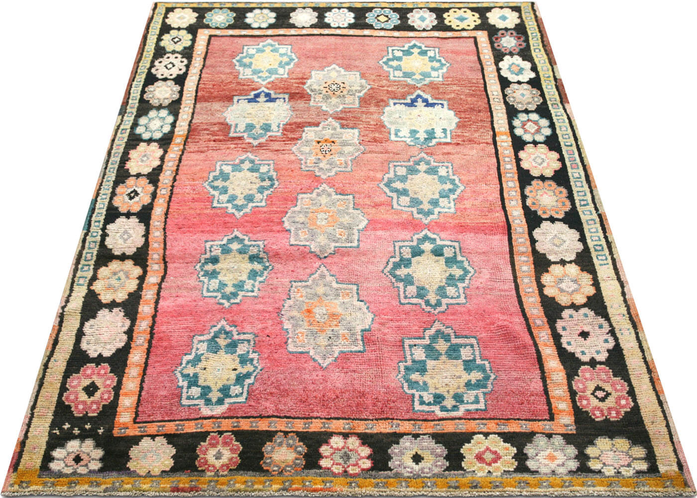 Vintage Turkish Oushak Rug - 5'2" x 7'11"