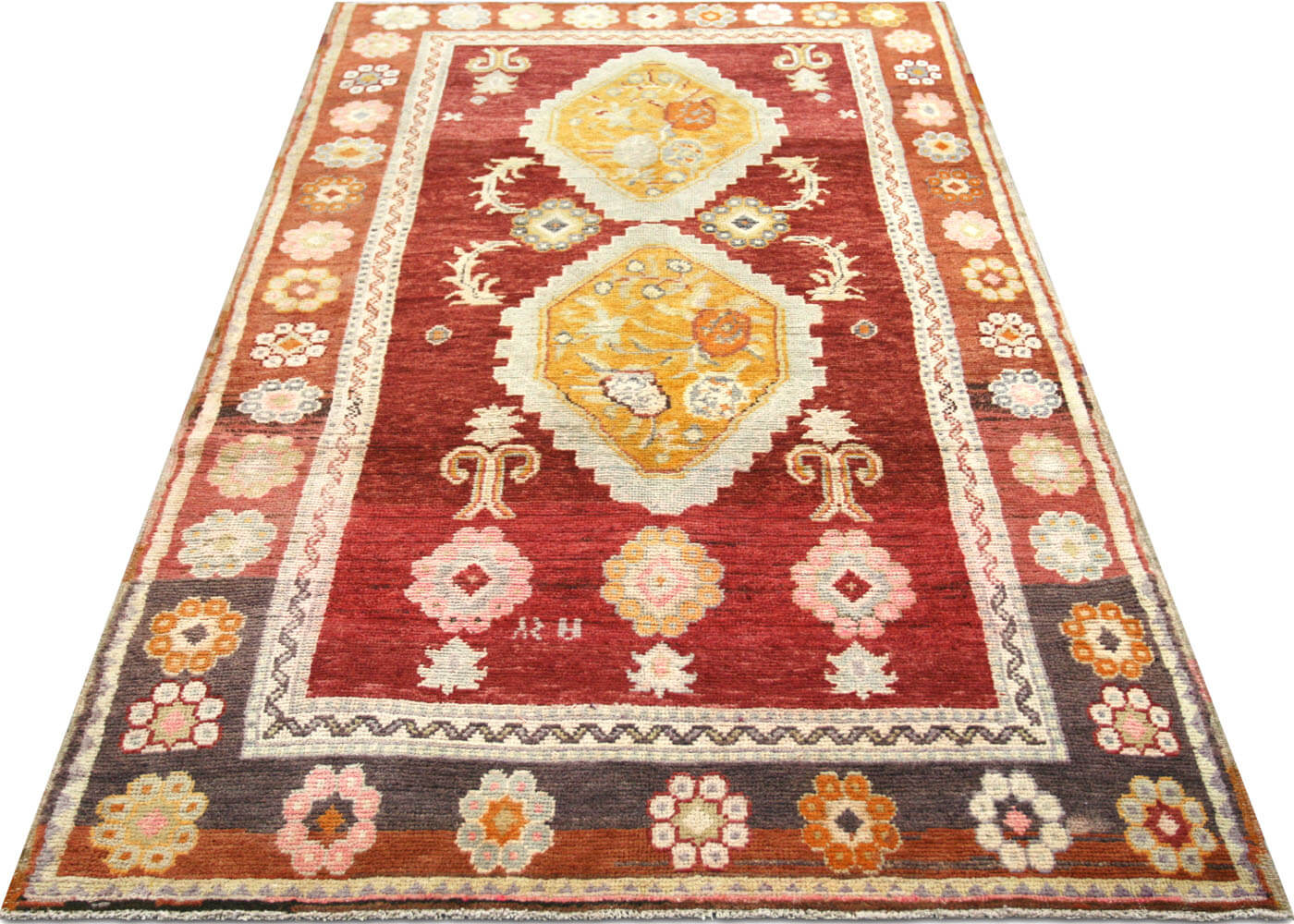 Vintage Turkish Oushak Rug - 5'1" x 9'6"