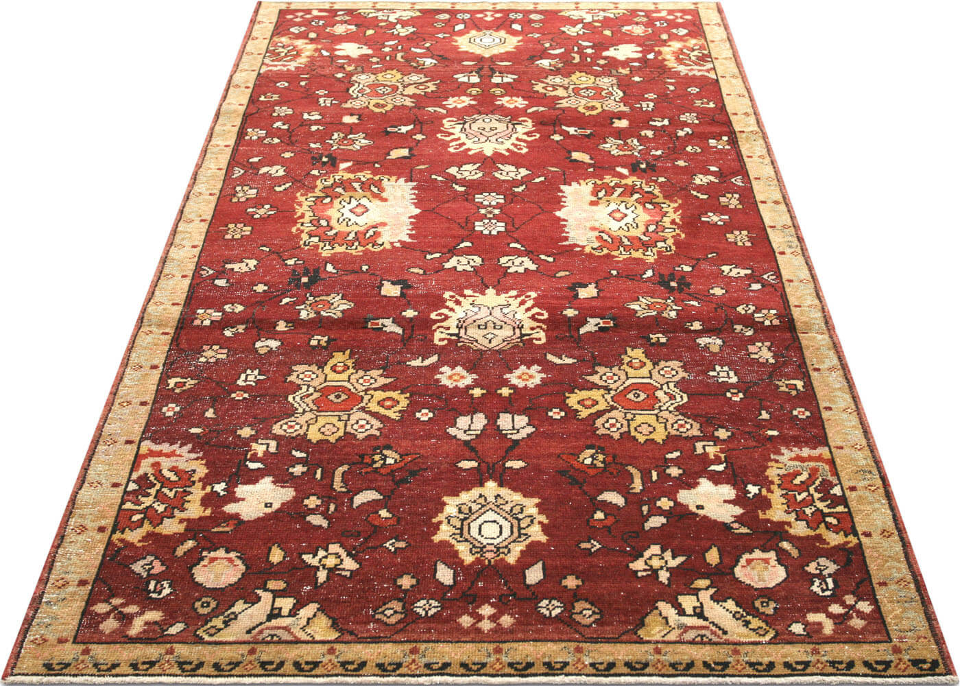 Vintage Turkish Oushak Rug - 4'10" x 8'3"