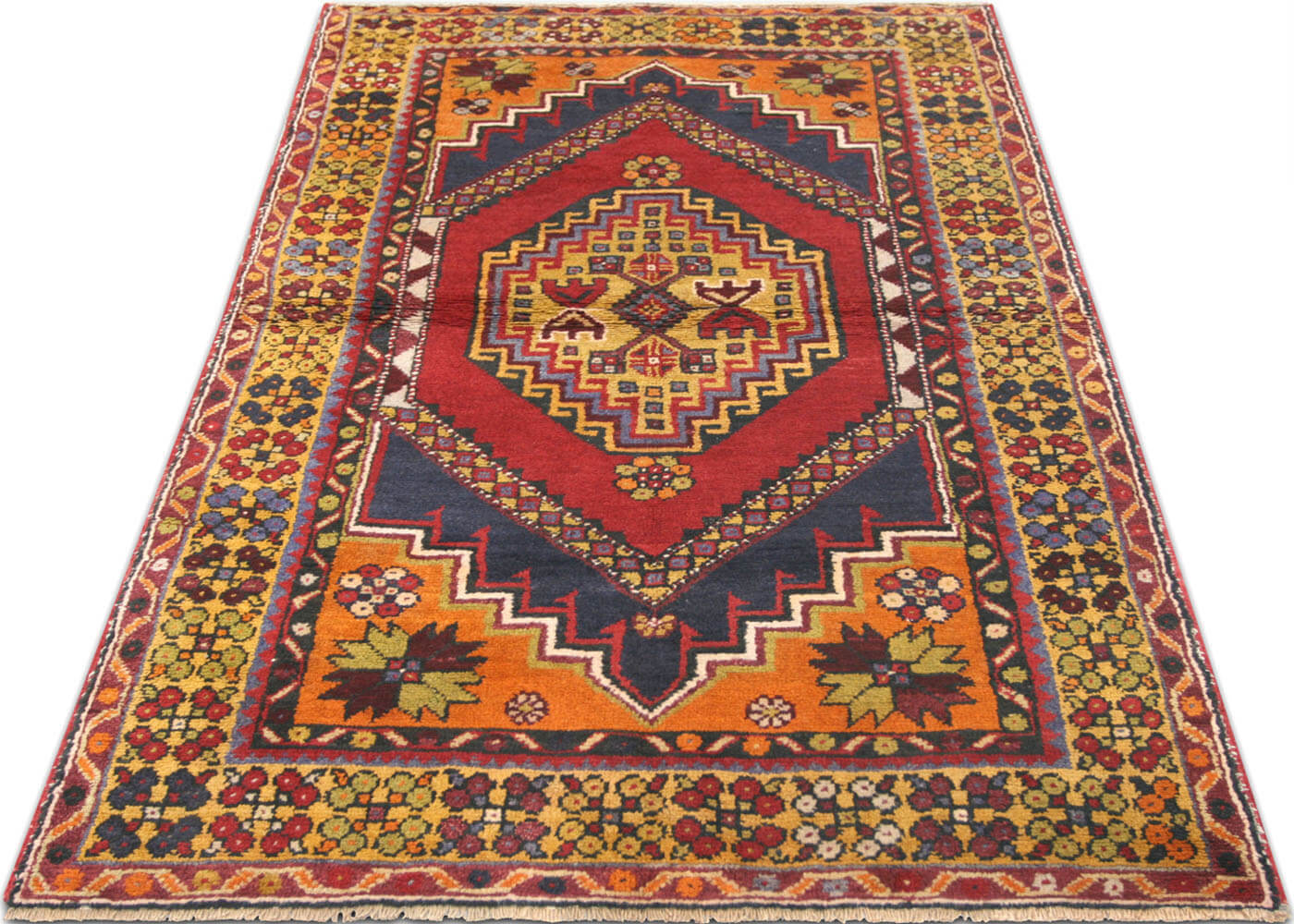 Vintage Turkish Oushak Rug - 3'9" x 5'11"