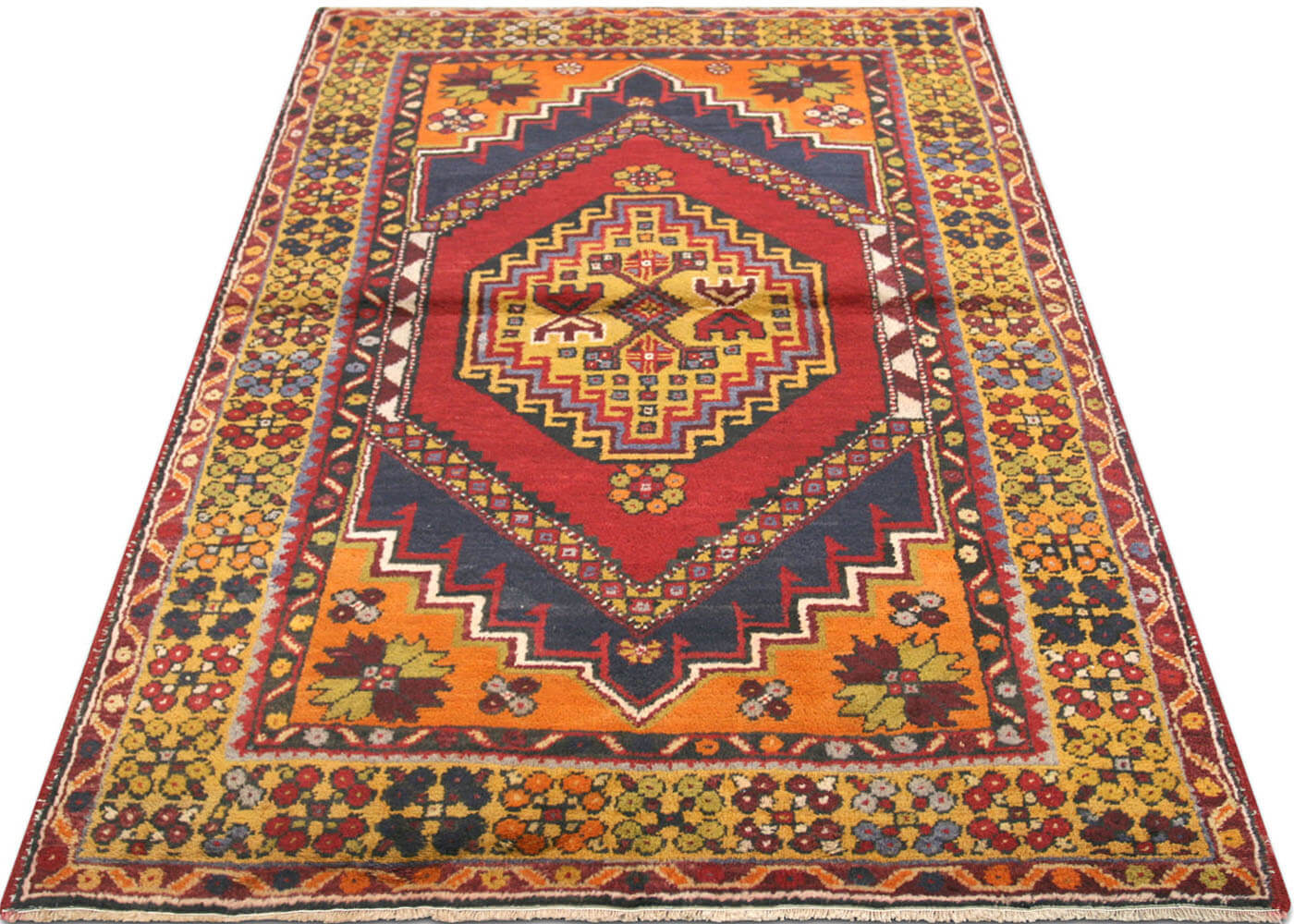 Vintage Turkish Oushak Rug - 3'9" x 5'11"