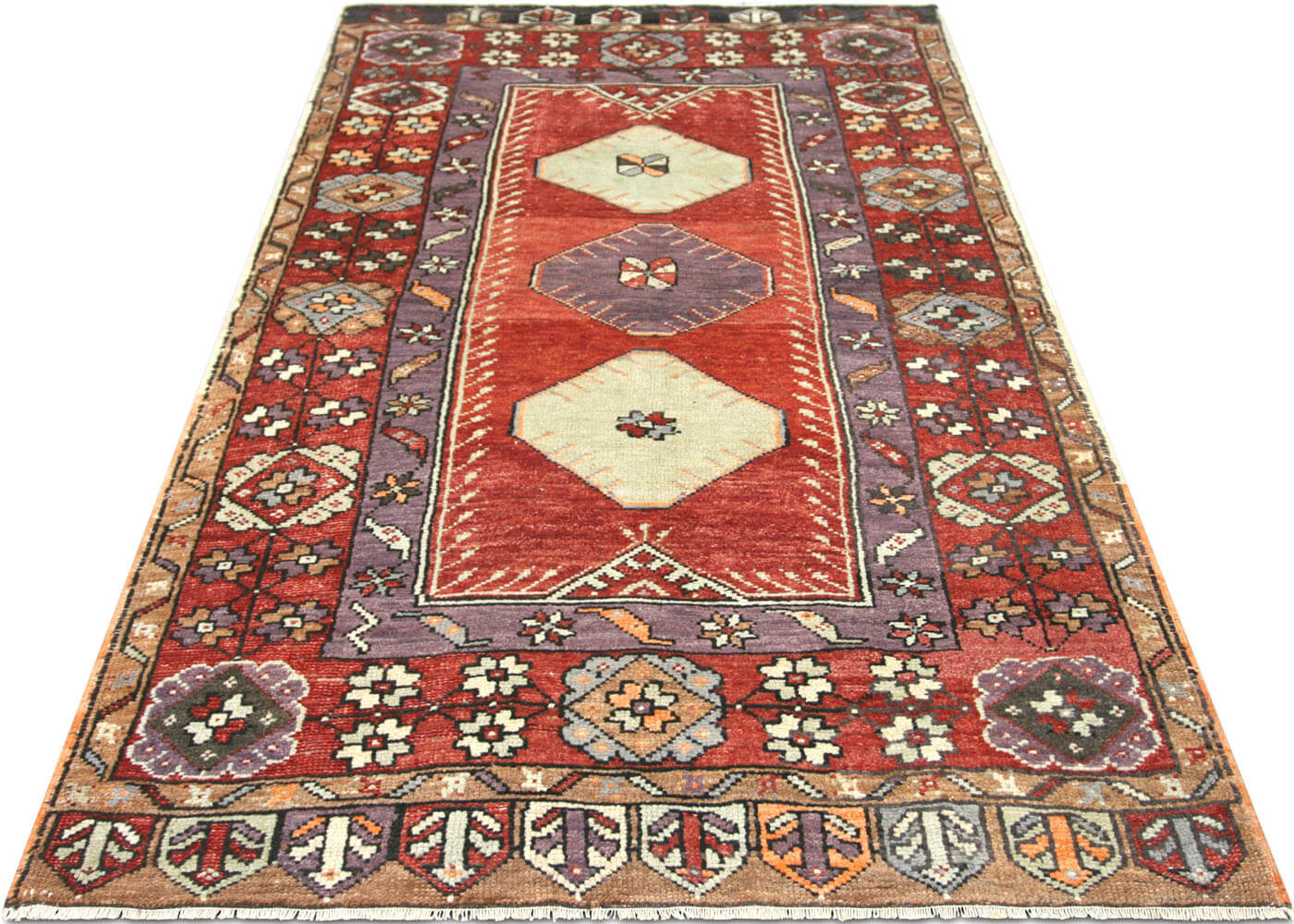 Vintage Turkish Oushak Rug - 3'8" x 6'3"