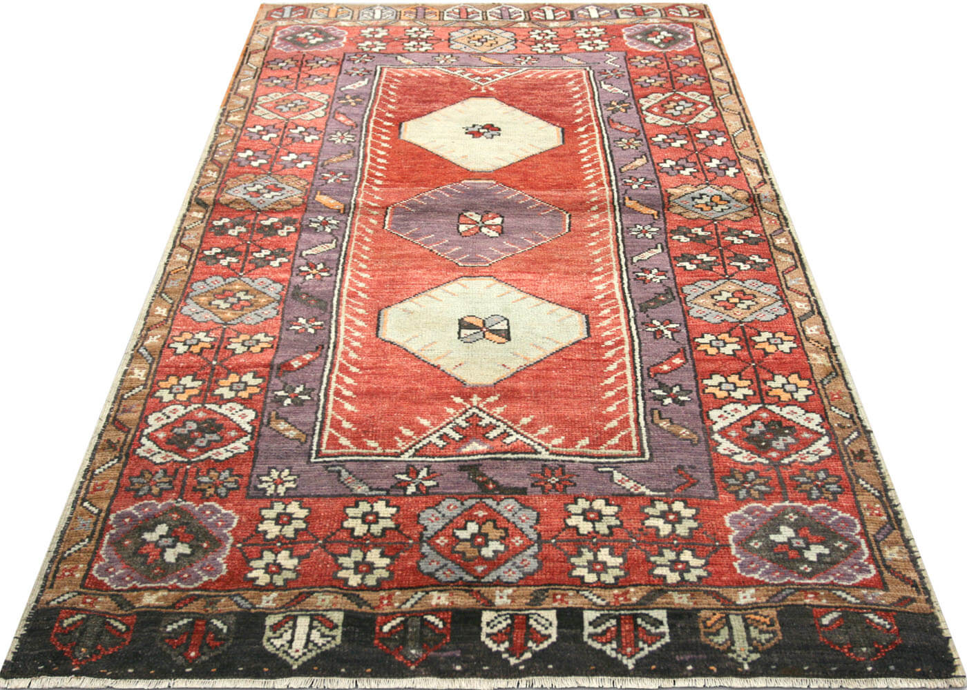 Vintage Turkish Oushak Rug - 3'8" x 6'3"