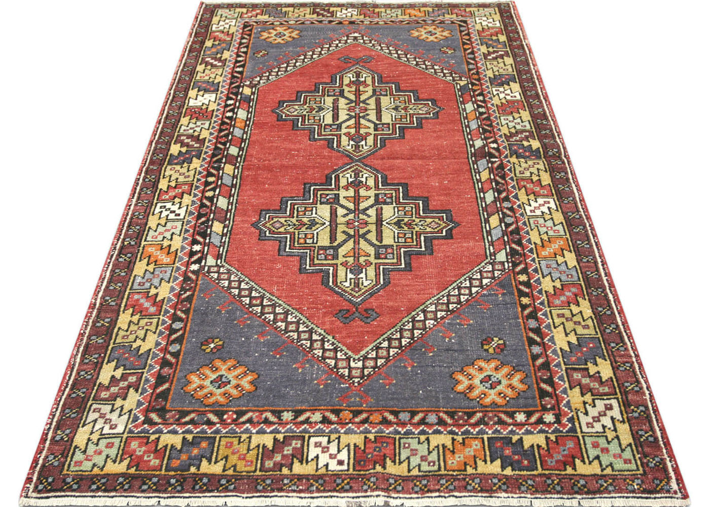 Vintage Turkish Oushak Rug - 3'8" x 6'4"