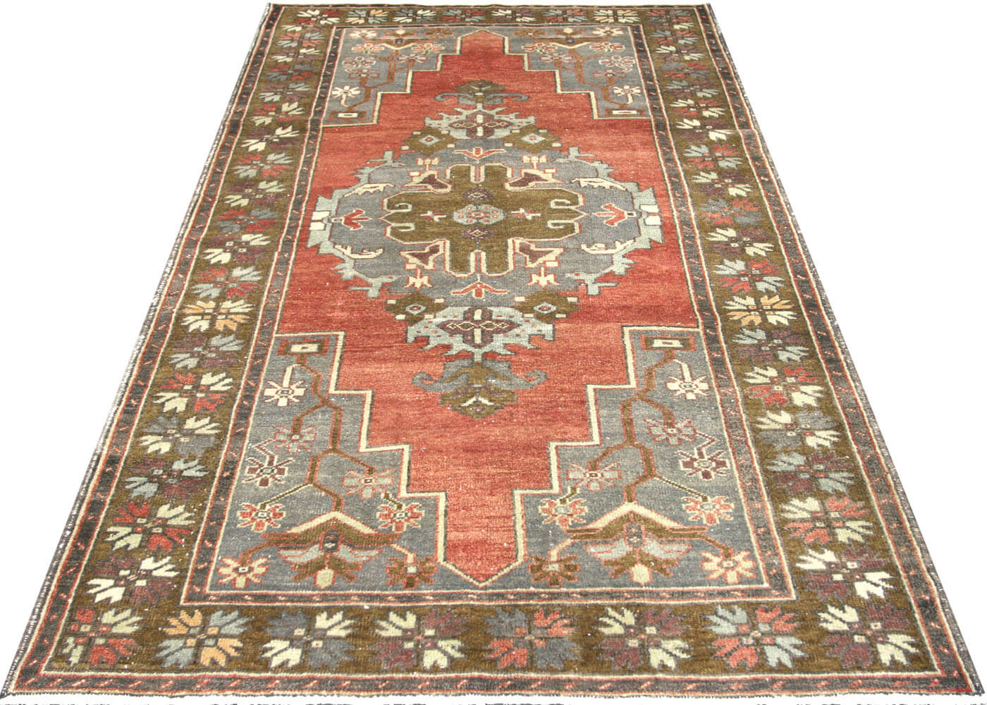 Vintage Turkish Oushak Rug - 4'4" x 8'3"