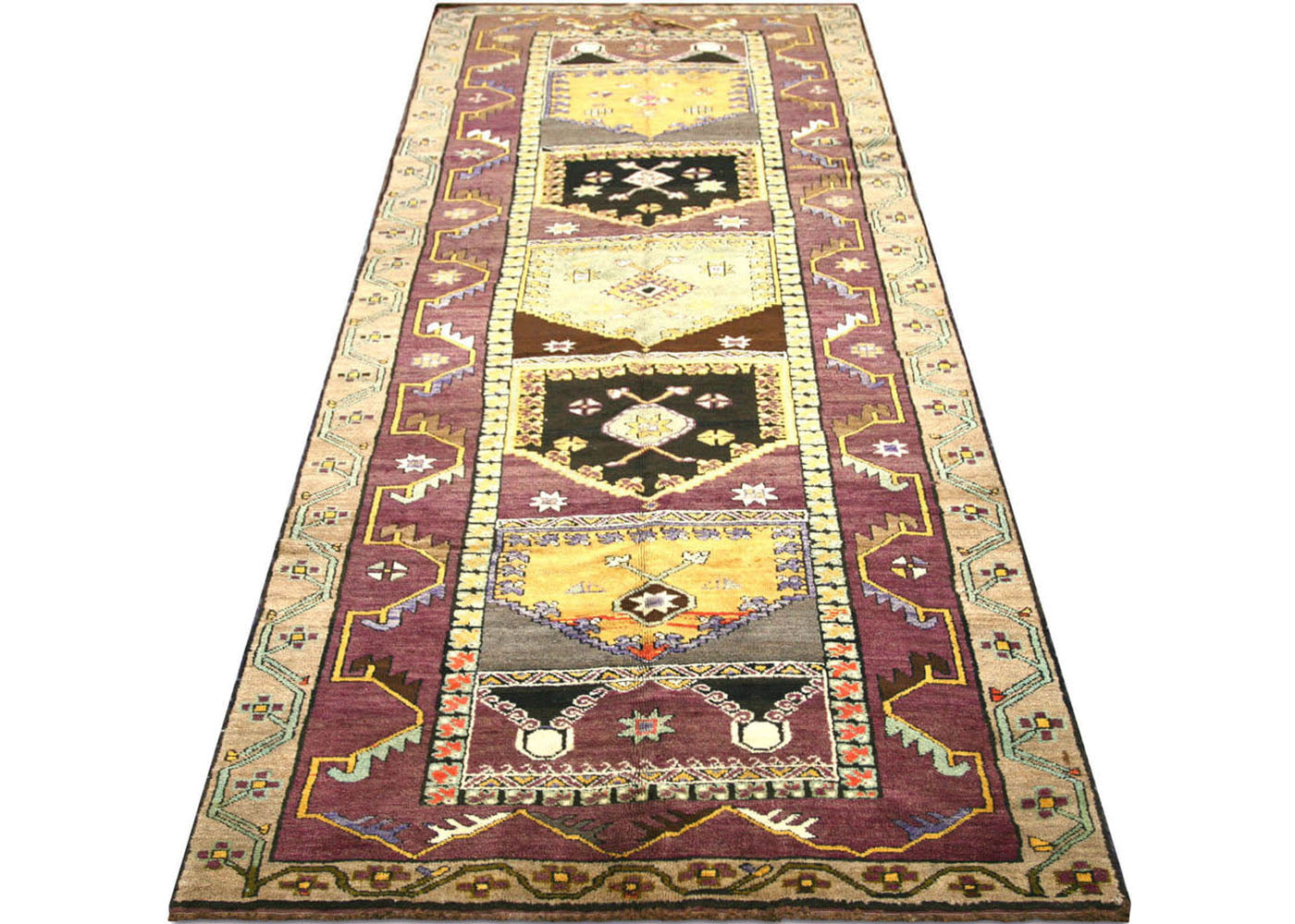 Vintage Turkish Oushak Rug - 4'6" x 12'