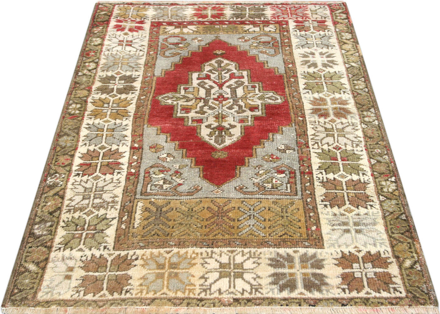 Vintage Turkish Oushak Rug - 3' x 4'4"