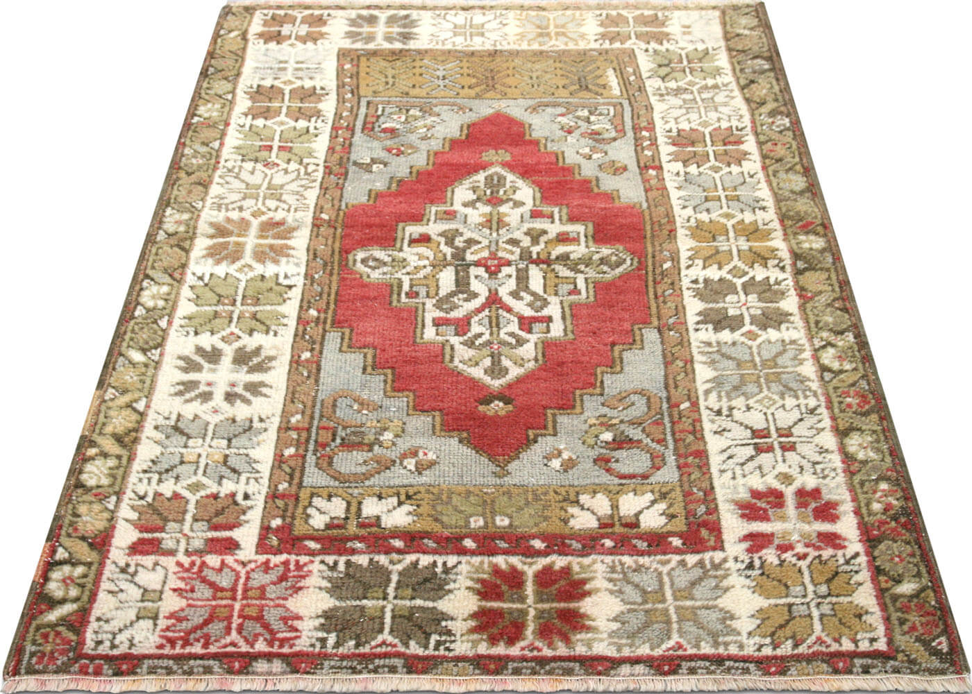 Vintage Turkish Oushak Rug - 3' x 4'4"