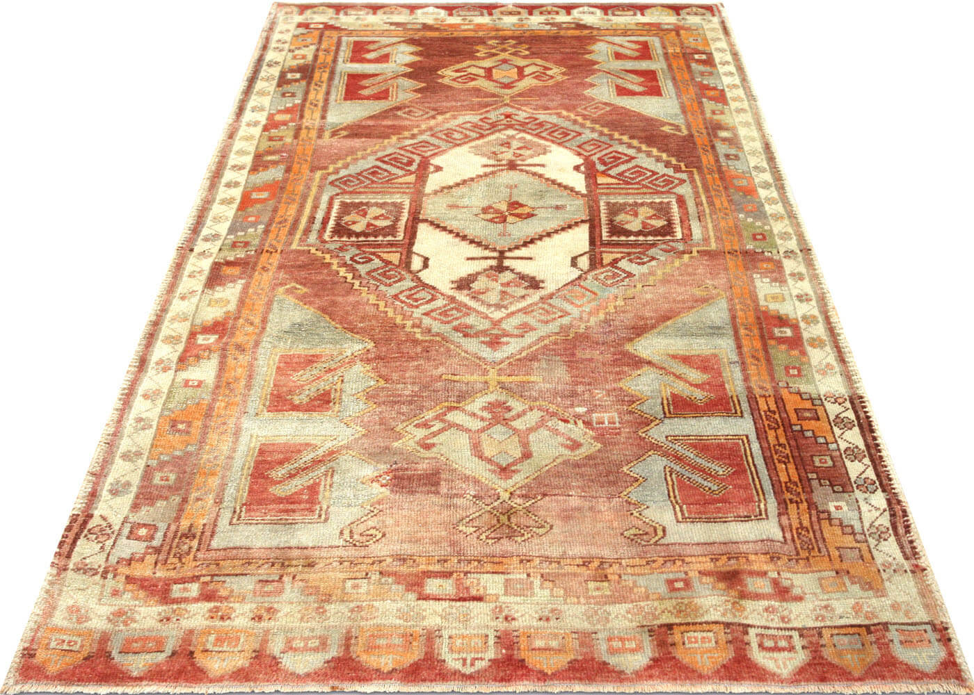 Vintage Turkish Oushak Rug - 4'10" x 8'