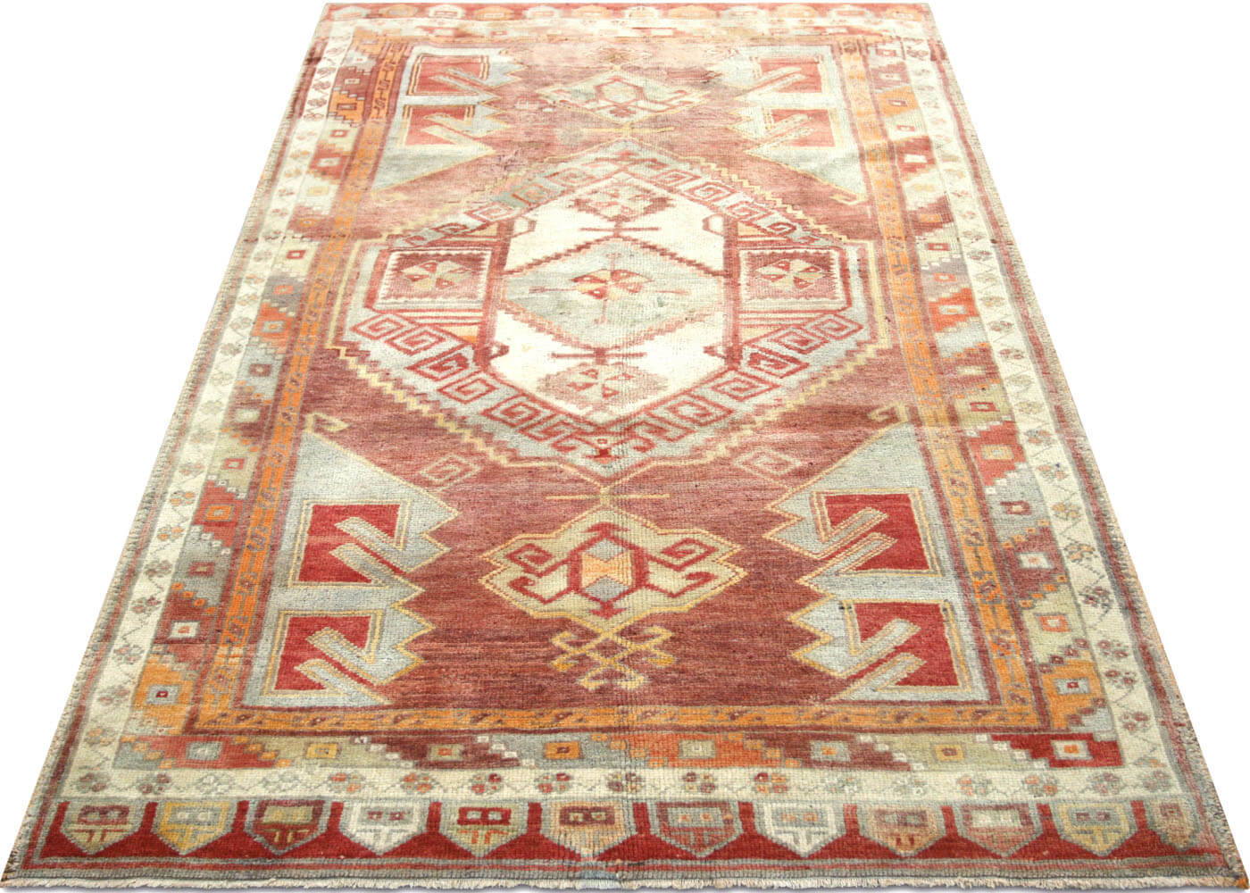 Vintage Turkish Oushak Rug - 4'10" x 8'