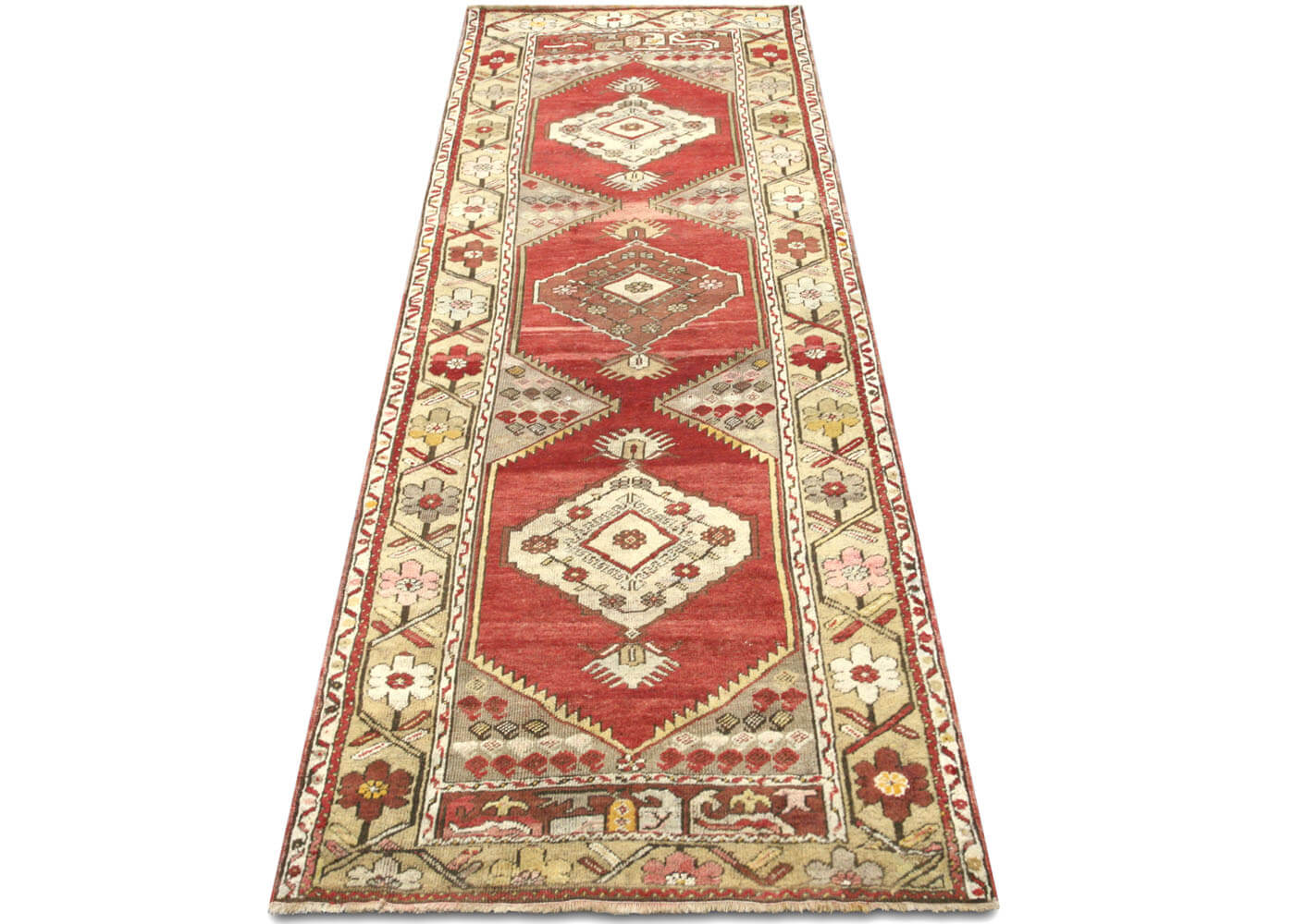 Vintage Turkish Oushak Runner - 3' x 8'7"