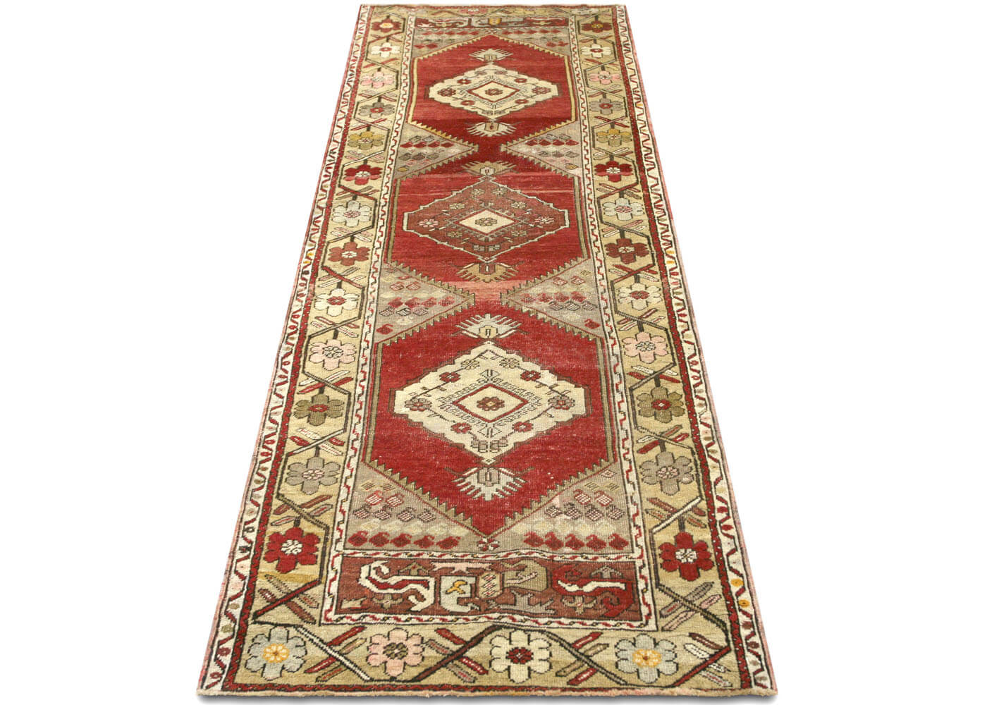 Vintage Turkish Oushak Runner - 3' x 8'7"