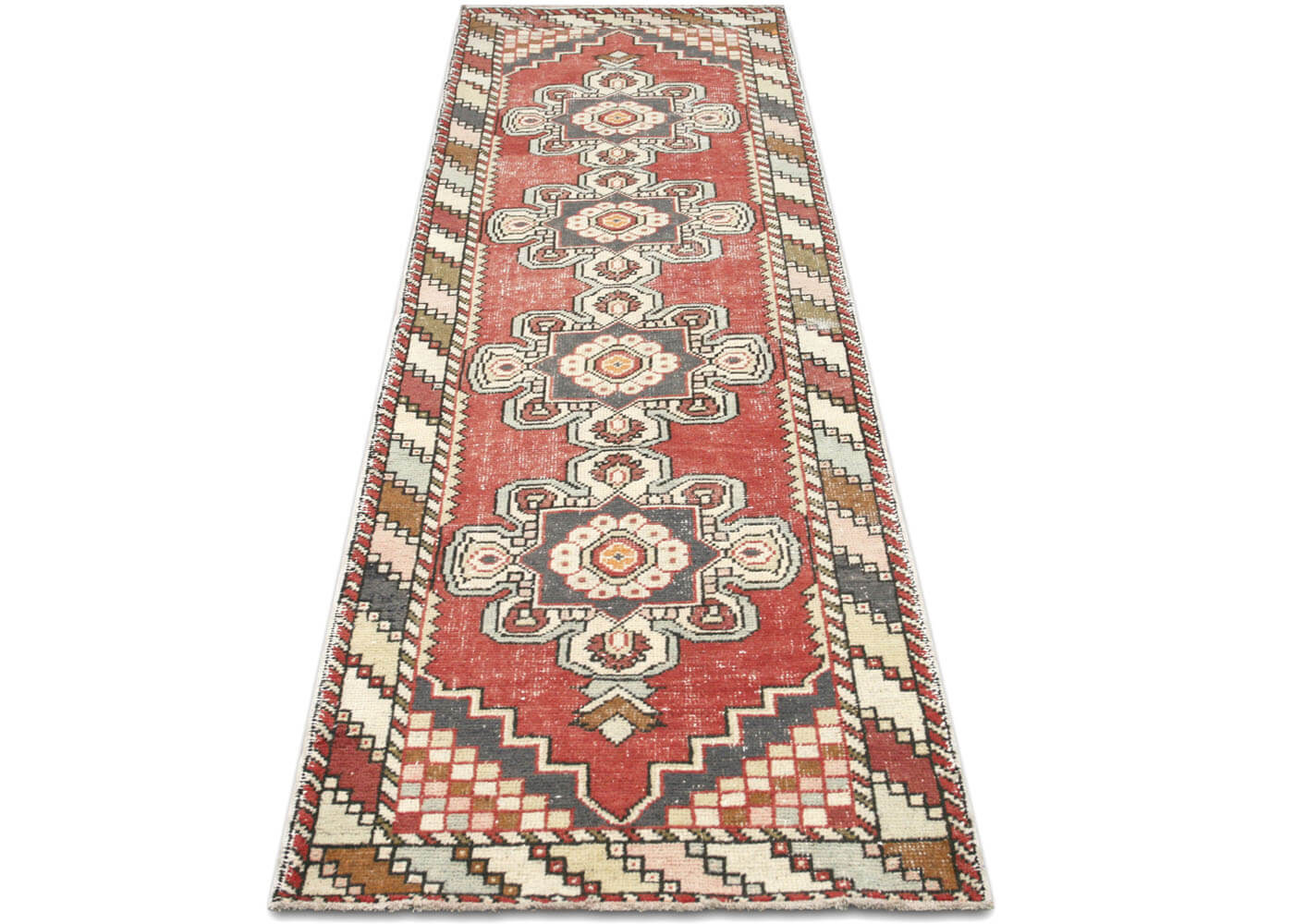 Vintage Turkish Oushak Runner - 3' x 9'9"