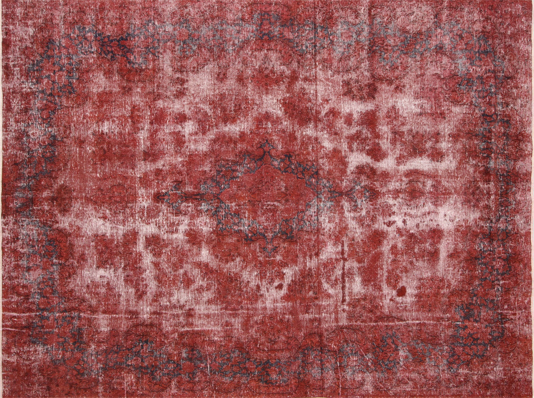 Vintage Persian Kerman Overdyed Carpet - 9'9" x 13'5"