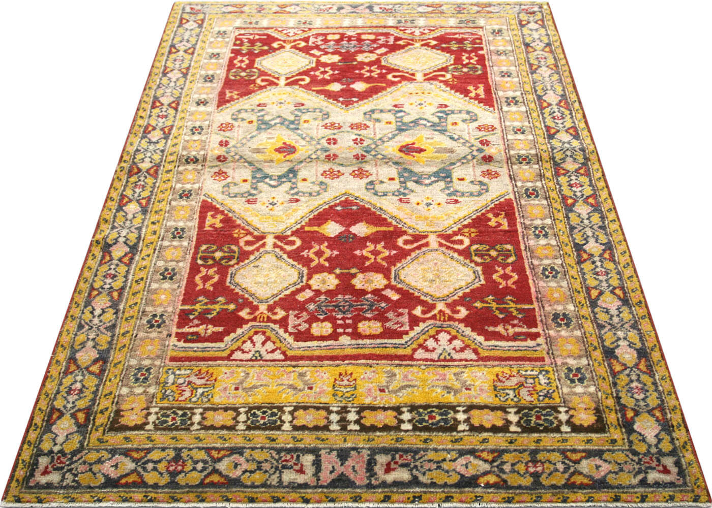 Vintage Turkish Oushak Rug - 3'8" x 6'2"