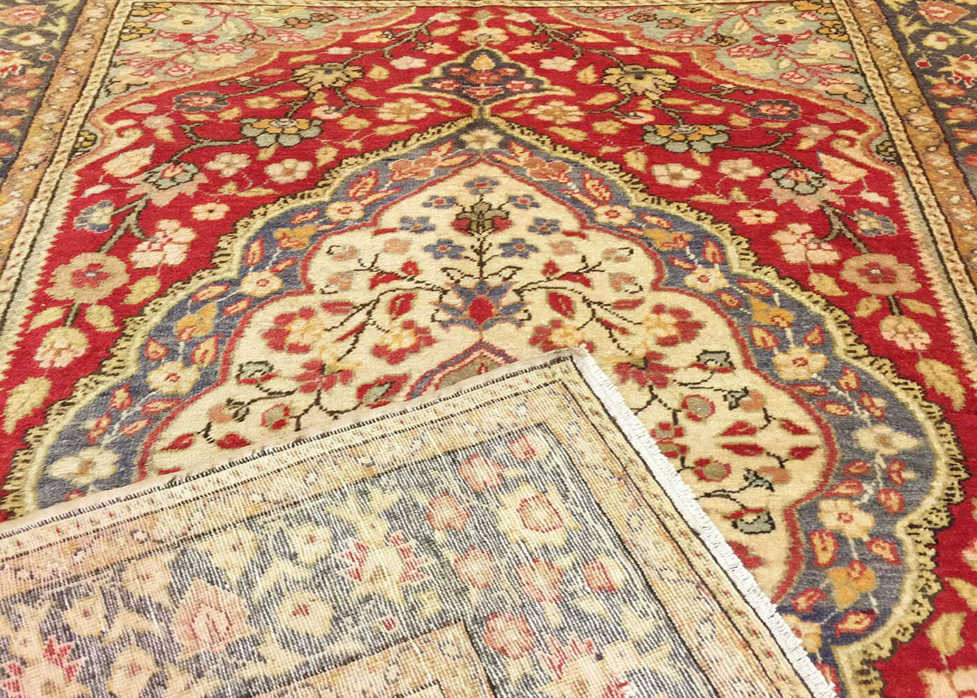 Vintage Turkish Oushak Rug - 4'7" x 6'7"