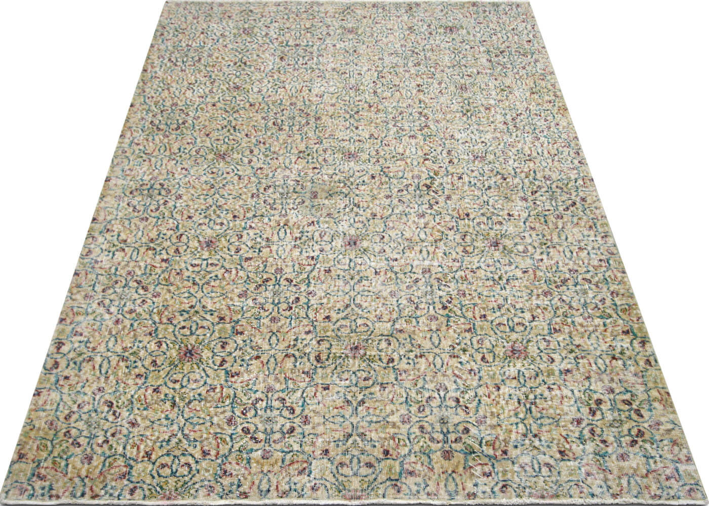 Vintage Turkish Mid-Century-Modern Rug - 6'10" x 9'9"