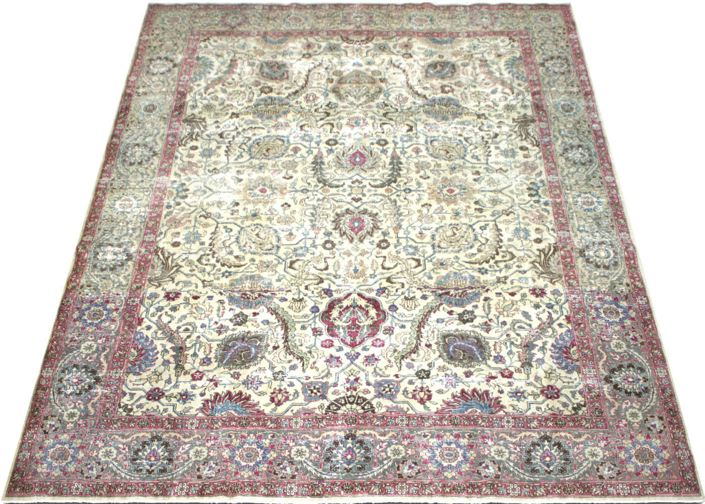 Semi Antique Persian Tabriz Rug - 9'7" x 12'1"