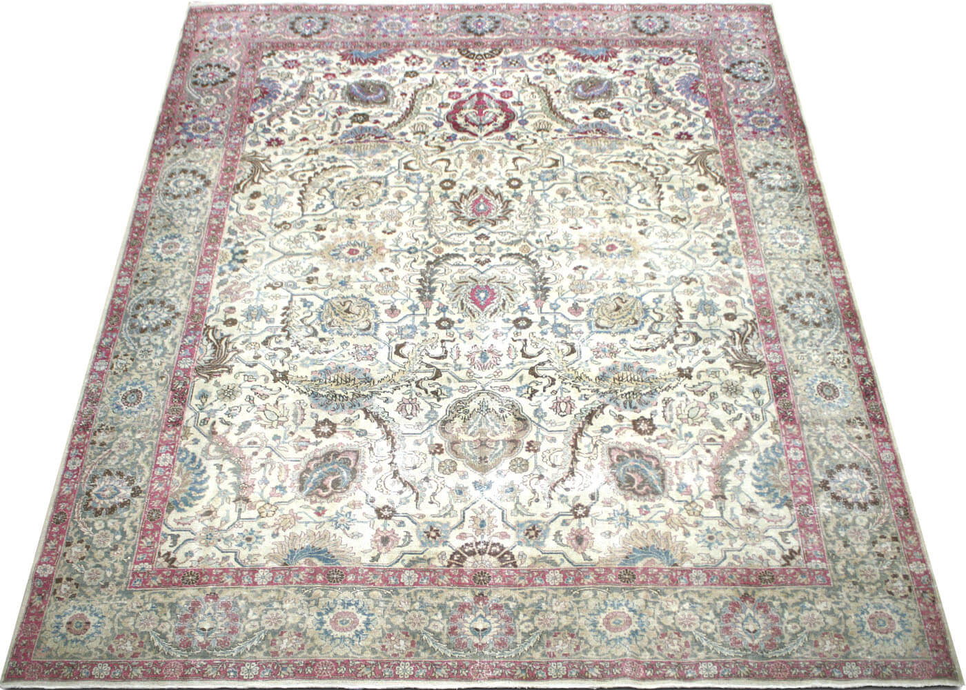 Semi Antique Persian Tabriz Rug - 9'7" x 12'1"