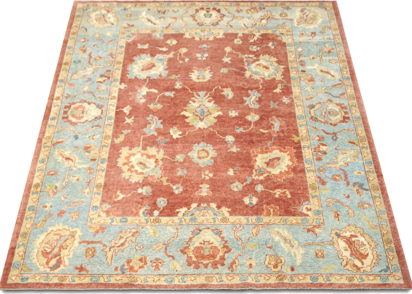 Vintage Turkish Oushak Rug - 10'8" x 12'7"