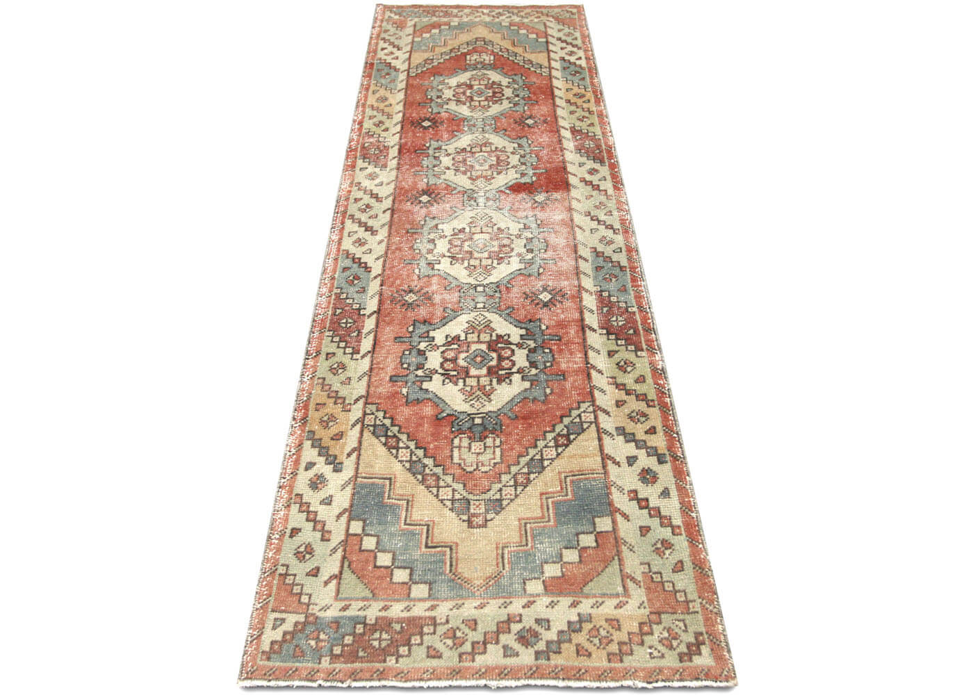 Vintage Turkish Oushak Runner - 3' x 10'