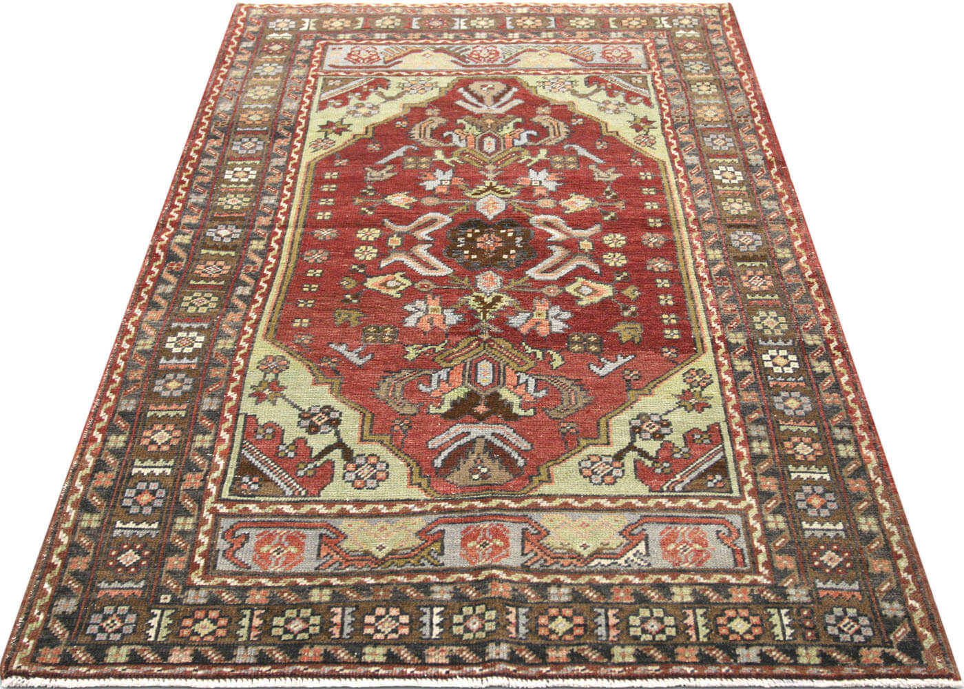 Vintage Turkish Oushak Rug - 3'2" x 5'