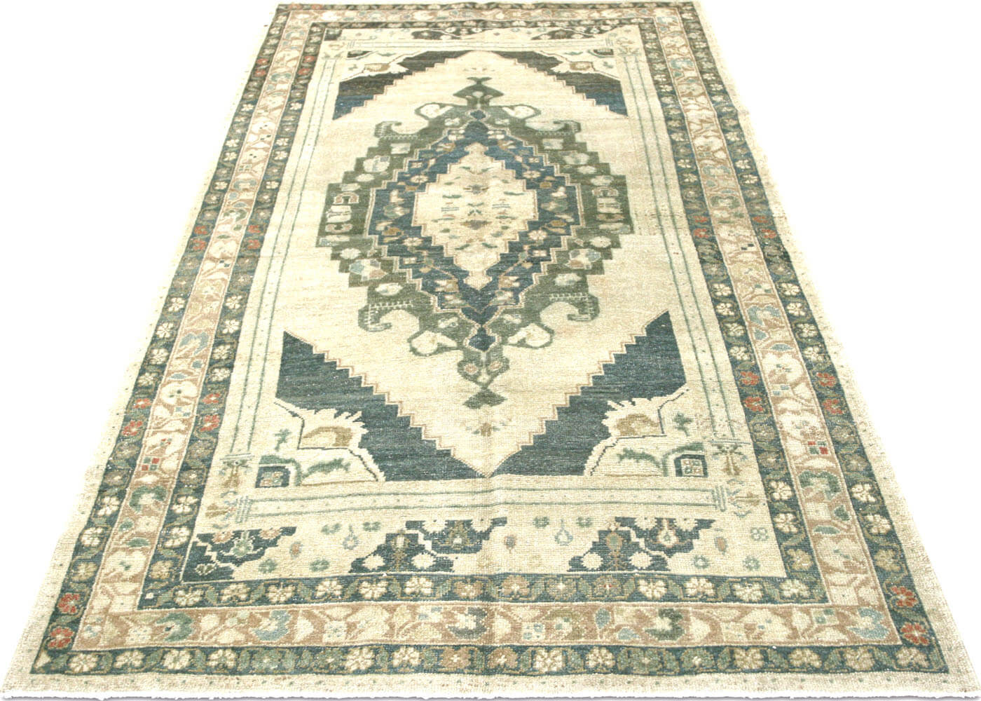 Vintage Turkish Oushak Rug - 4'8" x 9'